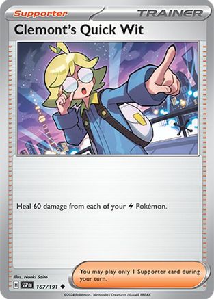 SV08 Surging Sparks  167/191 Clemont's Quick Wit  - Uncommon