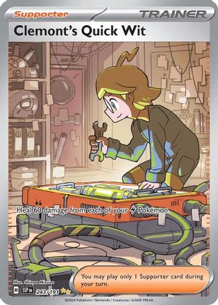 SV08 Surging Sparks  243/191 Clemont's Quick Wit  - Holofoil - Special Illustration Rare