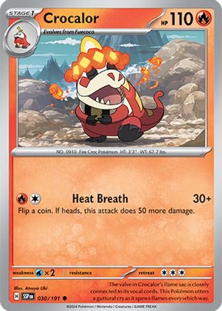 SV08 Surging Sparks  030/191 Crocalor  - Reverse Holofoil - Common