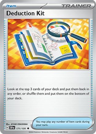 SV08 Surging Sparks  171/191 Deduction Kit  - Reverse Holofoil - Uncommon