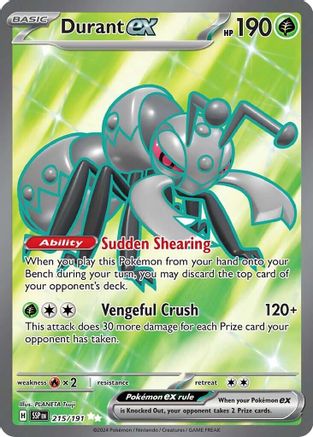 SV08 Surging Sparks  215/191 Durant ex  - Holofoil - Ultra Rare