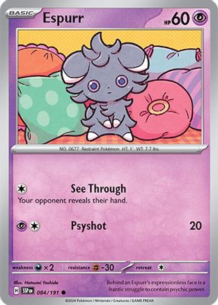 SV08 Surging Sparks  084/191 Espurr  - Common