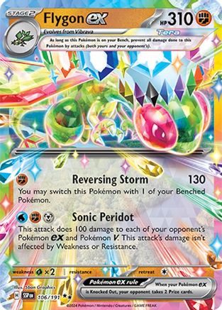 SV08 Surging Sparks  106/191 Flygon ex  - Holofoil - Double Rare