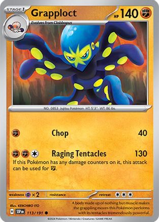 SV08 Surging Sparks  113/191 Grapploct  - Reverse Holofoil - Common