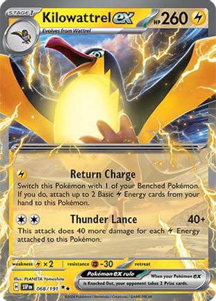 SV08 Surging Sparks  068/191 Kilowattrel ex  - Holofoil - Double Rare