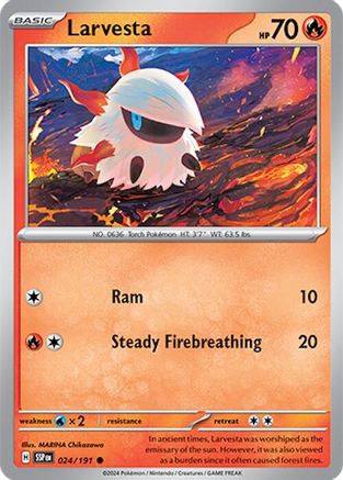 SV08 Surging Sparks  024/191 Larvesta  - Common