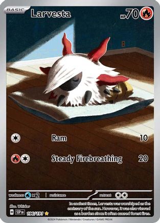 SV08 Surging Sparks  196/191 Larvesta  - Holofoil - Illustration Rare
