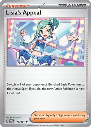 SV08 Surging Sparks  179/191 Lisia's Appeal  - Reverse Holofoil - Uncommon