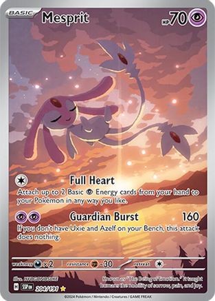 SV08 Surging Sparks  204/191 Mesprit  - Holofoil - Illustration Rare