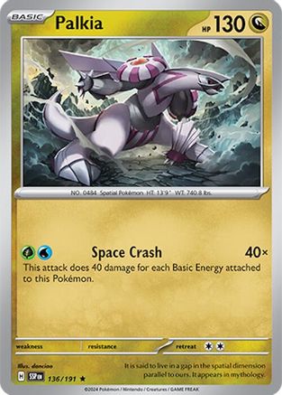 SV08 Surging Sparks  136/191 Palkia  - Reverse Holofoil - Rare