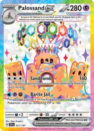 SV08 Surging Sparks  221/191 Palossand ex  - Holofoil - Ultra Rare