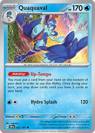 SV08 Surging Sparks  052/191 Quaquaval  - Uncommon