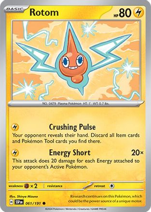 SV08 Surging Sparks  061/191 Rotom  - Common