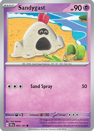 SV08 Surging Sparks  090/191 Sandygast  - Reverse Holofoil - Common