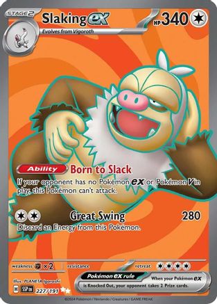 SV08 Surging Sparks  227/191 Slaking ex  - Holofoil - Ultra Rare