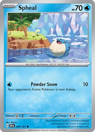 SV08 Surging Sparks  043/191 Spheal  - Common