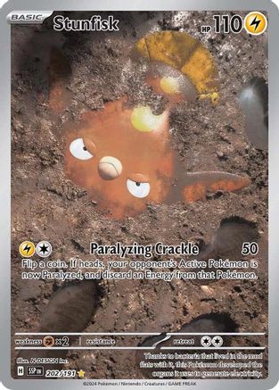 SV08 Surging Sparks  202/191 Stunfisk  - Holofoil - Illustration Rare
