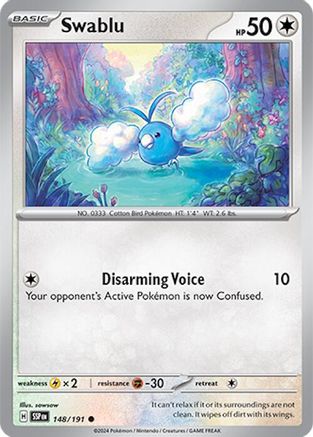 SV08 Surging Sparks  148/191 Swablu  - Common