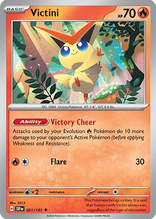 SV08 Surging Sparks  021/191 Victini  - Uncommon
