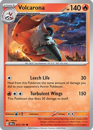 SV08 Surging Sparks  025/191 Volcarona  - Common