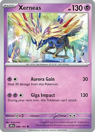 SV08 Surging Sparks  088/191 Xerneas  - Reverse Holofoil - Uncommon