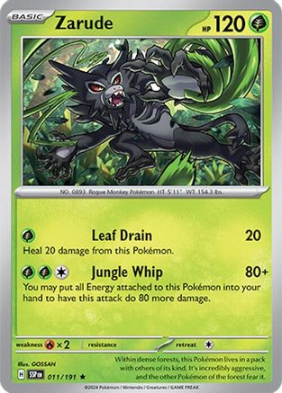 SV08 Surging Sparks  011/191 Zarude  - Reverse Holofoil - Rare