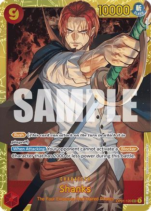 Premium Booster The Best  OP01-120 Shanks (OP01-120) (Reprint) (OP01-120)  - Foil - Secret Rare