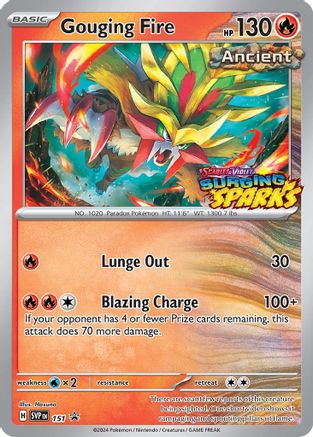 SV Scarlet & Violet Promo Cards  151 Gouging Fire  - Holofoil - Promo