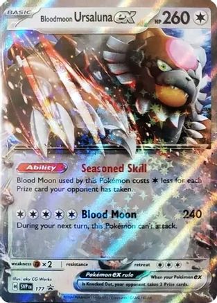 SV Scarlet & Violet Promo Cards  177 Bloodmoon Ursaluna ex  - Holofoil - Promo