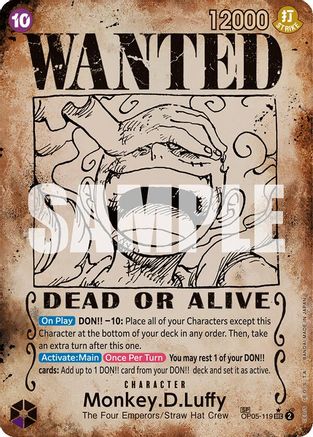 Emperors in the New World  OP05-119 Monkey.D.Luffy (Wanted Poster) (OP05-119)  - Foil - Secret Rare
