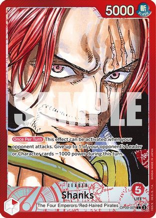 Emperors in the New World  OP09-001 Shanks (001) (Parallel) (OP09-001)  - Foil - Leader