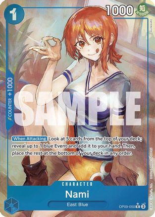 Emperors in the New World  OP09-050 Nami (050) (Parallel) (OP09-050)  - Foil - Rare