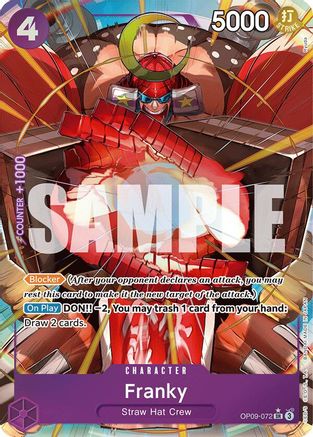 Emperors in the New World  OP09-072 Franky (Parallel) (OP09-072)  - Foil - Super Rare