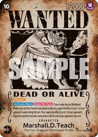 Emperors in the New World  OP09-093 Marshall.D.Teach (093) (Wanted Poster) (OP09-093)  - Foil - Super Rare