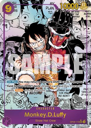 Emperors in the New World  OP09-119 Monkey.D.Luffy (119) (Manga) (OP09-119)  - Foil - Secret Rare