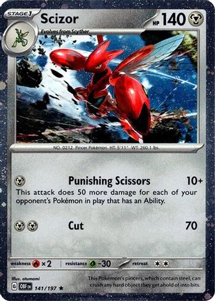Miscellaneous Cards & Products  141/197 Scizor  - Holofoil - Promo