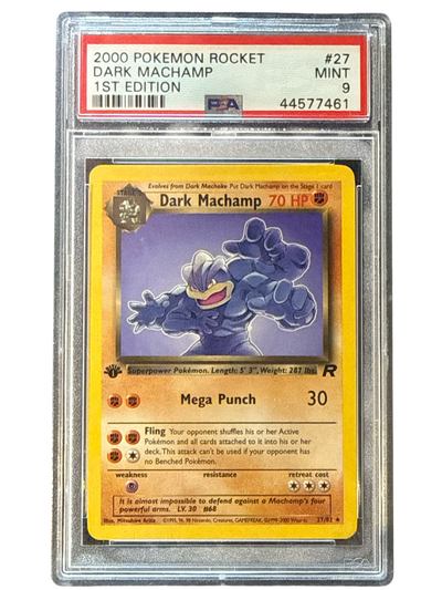 Team Rocket  027/82 PSA9 #44577461 Dark Machamp (27)  - 1st Edition - Rare