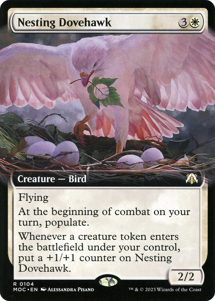 March of the Machine Commander - (MOC-104) - Nesting Dovehawk (Extended Art): (Extended Art) Foil