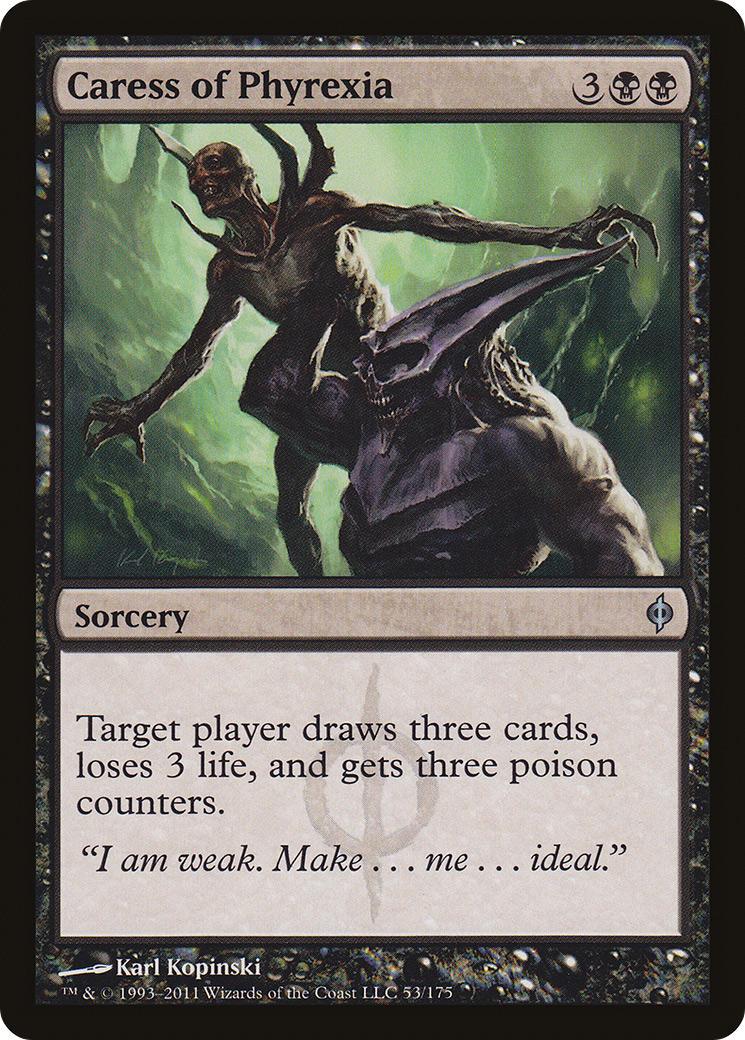 New Phyrexia - (NPH-053) - Caress of Phyrexia Foil