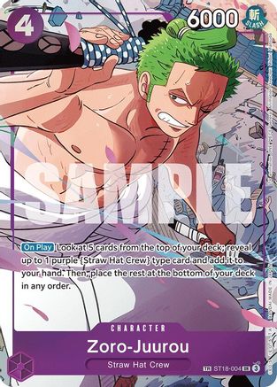 Emperors in the New World  ST18-004 Zoro-Juurou (ST18-004) (ST18-004)  - Foil - Treasure Rare