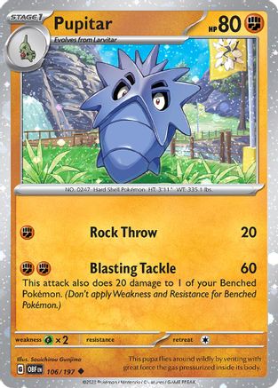 Miscellaneous Cards & Products  106/197 Pupitar  - Holofoil - Uncommon