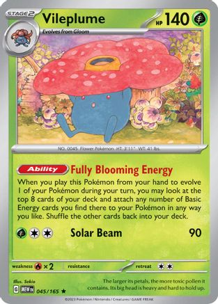 Deck Exclusives  045/165 Vileplume  - Rare