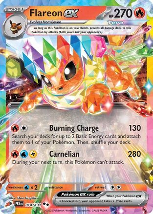 SV Prismatic Evolutions  014/131 Flareon ex  - Holofoil - Double Rare