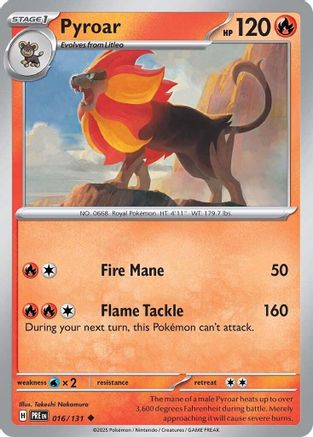 SV Prismatic Evolutions  016/131 Pyroar  - Uncommon
