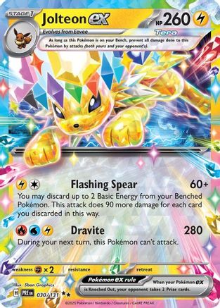 SV Prismatic Evolutions  030/131 Jolteon ex  - Holofoil - Double Rare