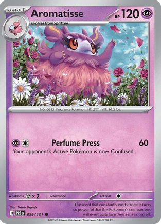 SV Prismatic Evolutions  039/131 Aromatisse  - Reverse Holofoil - Common