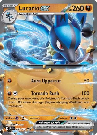 SV Prismatic Evolutions  051/131 Lucario ex  - Holofoil - Double Rare