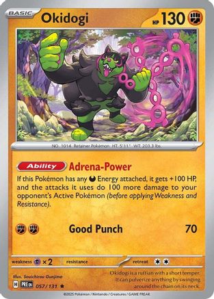 SV Prismatic Evolutions  057/131 Okidogi  - Reverse Holofoil - Rare