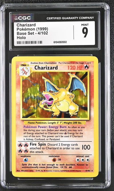Base Set  004/102 CGC9 #6104282002 Charizard  - Holofoil - Holo Rare