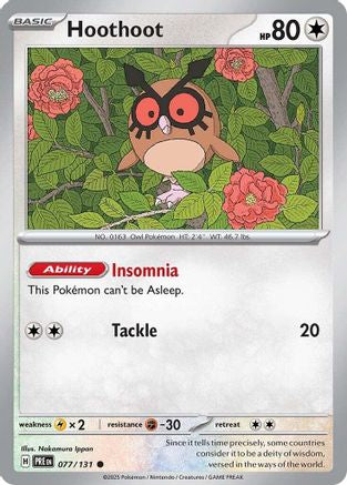 SV Prismatic Evolutions  077/131 Hoothoot  - Common